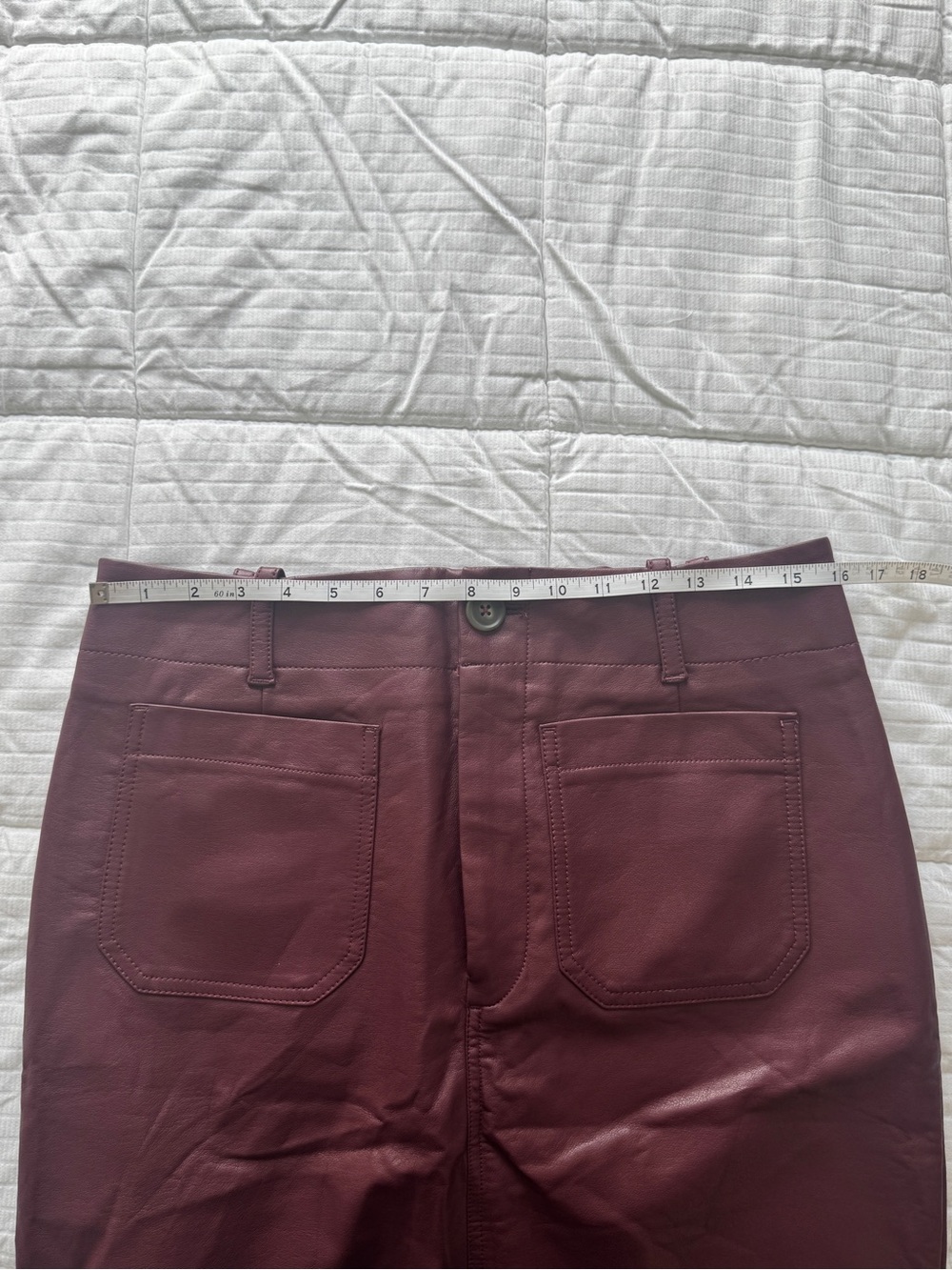 Maeve Anthropologie burgundy faux leather maxi skirt, size M - Picture 7 of 10